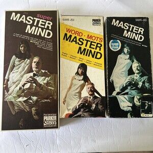 ORIGINAL MASTER MIND Vintage Board Game PARKER Lot Of 3 Super &Word Collection